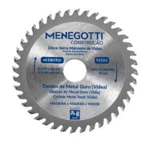 Disco de Serra Circular Videa | MSM 4.3/8″ x 40D