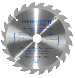 Disco de Serra Circular Videa | MSM 7.1/4″ x 24D