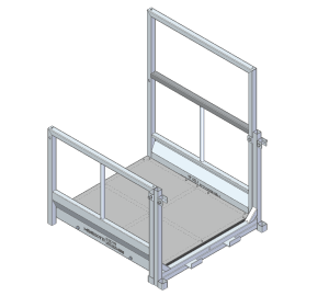Kit Expansível para Balancim | 1m x 90cm com Piso de Alumínio Fechado