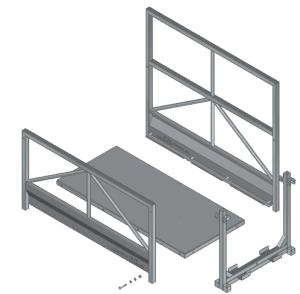 Kit Expansível para Balancim | 1,5m x 70cm com Piso de Alumínio Fechado