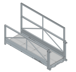 Kit Expansível para Balancim | 2m x 70cm com Piso de Alumínio Fechado
