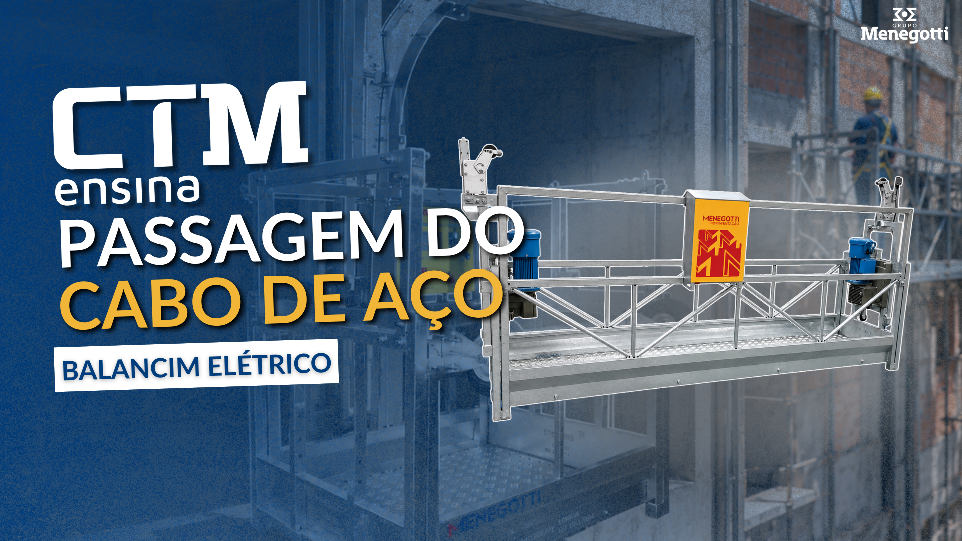 Balancim Elétrico | Passagem do cabo de aço