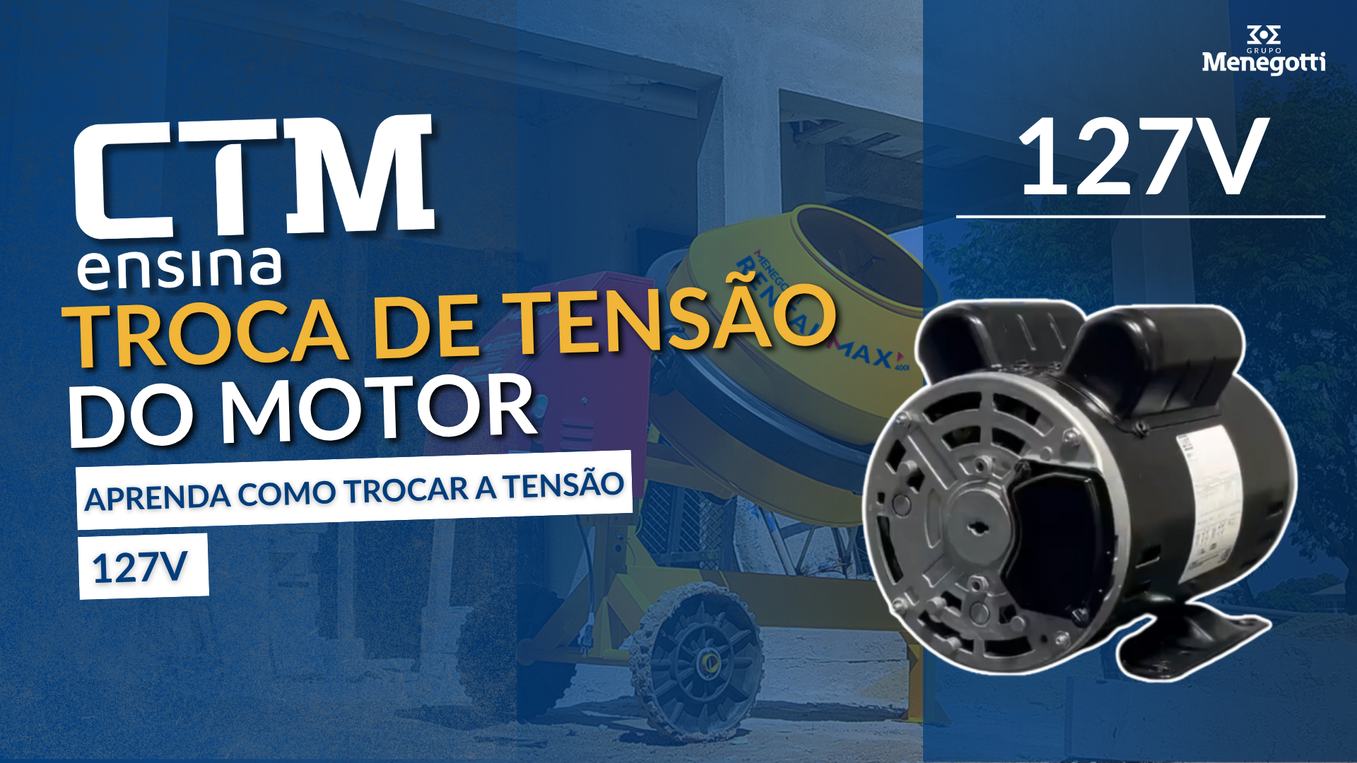 Betoneira | Troca de tensão do motor para 127V