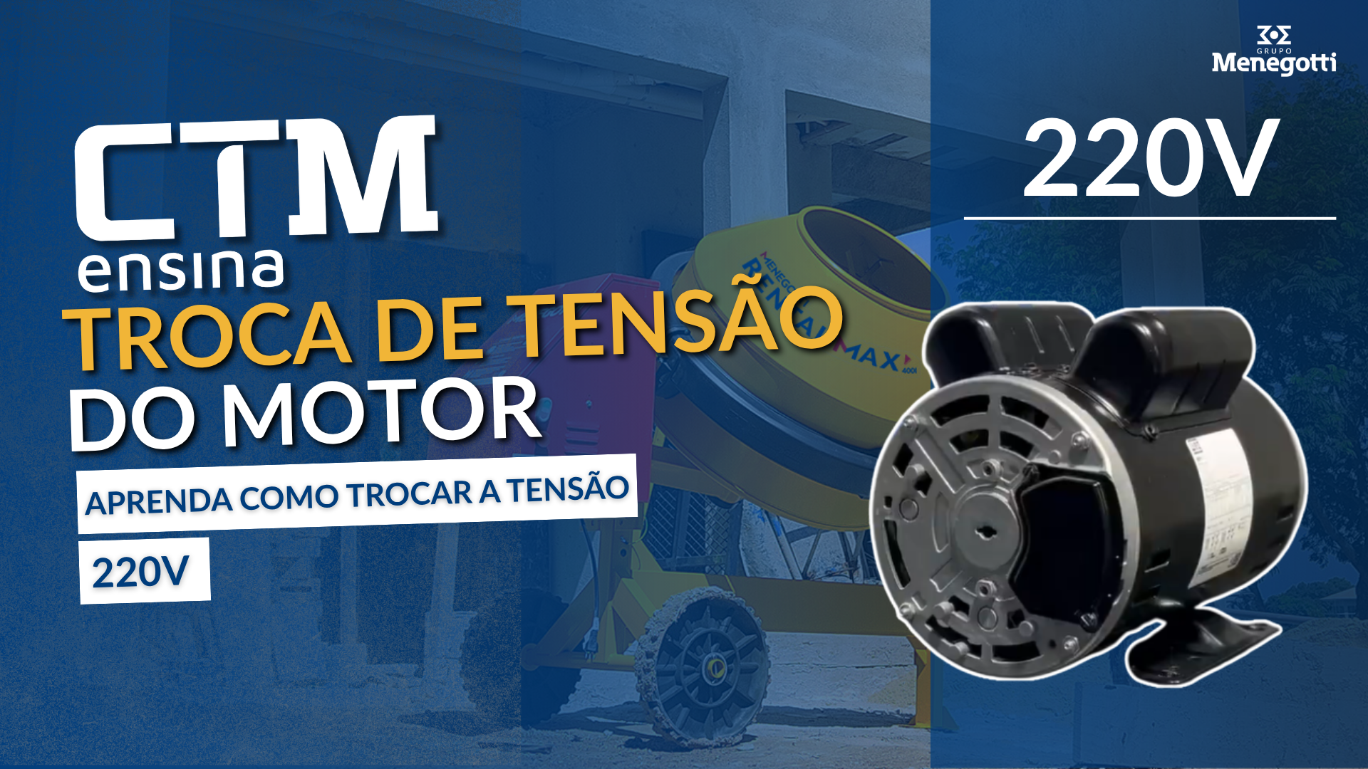 Betoneira | Troca de tensão do motor para 220V