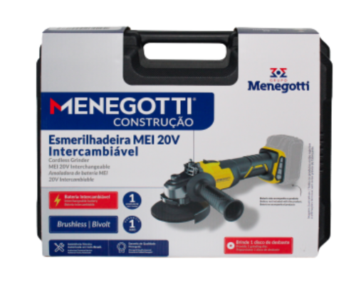 Esmerilhadeira | 4.1/2″ MEI 20V Profissional - Intercambiável